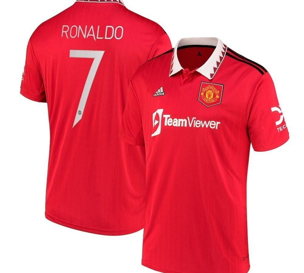 MAILLOT MANCHESTER UNITED DOMICILE RONALDO COUPE D'EUROPE2022-2023