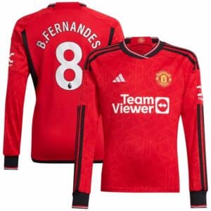 MAILLOT MANCHESTER UNITED DOMICILE BRUNO FERNANDES MANCHES LONGUES 2023-2024