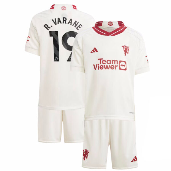 PACK JUNIOR MANCHESTER UNITED THIRD VARANE 2023-2024