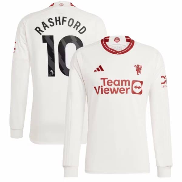 MAILLOT MANCHESTER UNITED THIRD RASHFORD MANCHES LONGUES 2023-2024