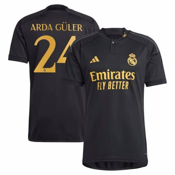 MAILLOT REAL MADRID THIRD ARDA GULER 2023-2024