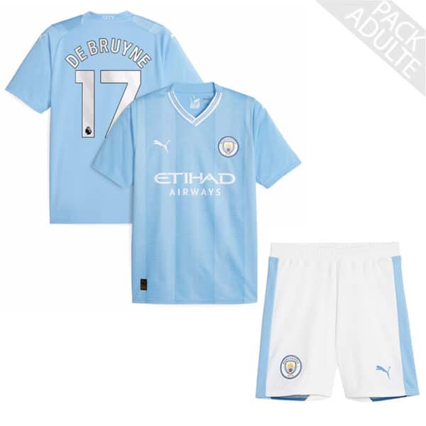 PACK MANCHESTER CITY DOMICILE DE BRUYNE 2023-2024