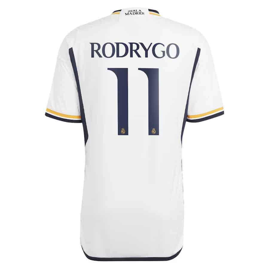 MAILLOT REAL MADRID DOMICILE RODRYGO VERSION AUTHENTIC 2023-2024