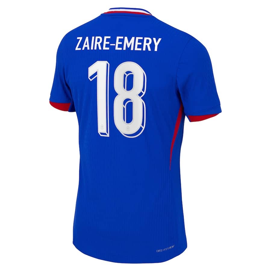 MAILLOT FRANCE DOMICILE ZAIRE-EMERY DRI-FIT ADV VAPOR MATCH SAISON 2024-2025